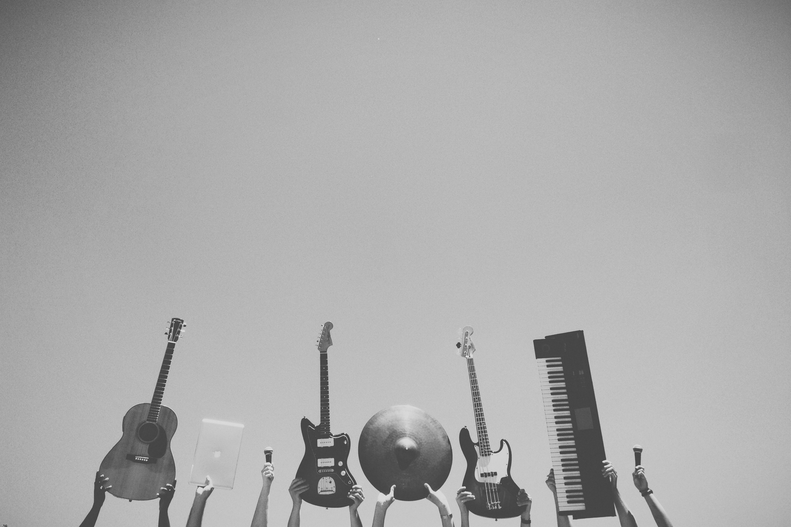Olika instrument för musik